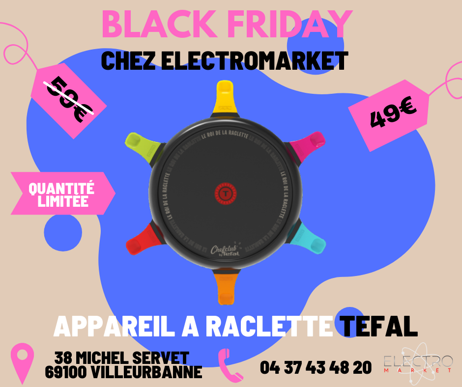 Black Friday - Appareil à Raclette Tefal - 49€ Post